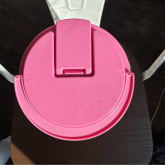 Vintage Sun Tea Glass Dispenser with Pink Lid and Fish Design - Picture 4 of 4